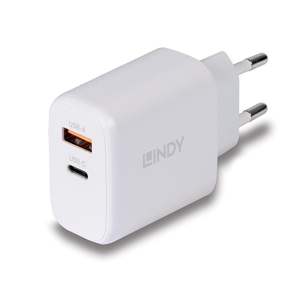 LINDY 65W USB Type A & C GaN Charger