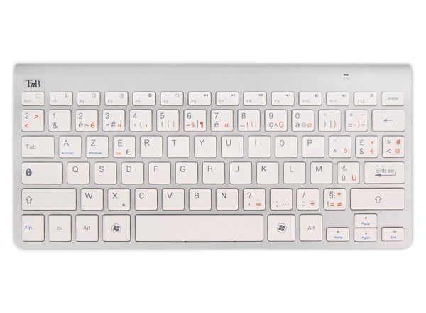 1 Clavier bluetooth 3.0 universel - blanc