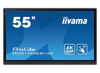 iiyama TE5512MIS-B3AG affichage de messages En forme de kiosk 139,7 cm (55") LCD Wifi 400 cd/m² 4K Ultra HD Noir Écran tactile Intégré dans le processeur Android 11 18/7