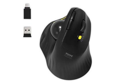 1 Souris sans fil Bluetooth rechargeableERGO Trackball - Noir