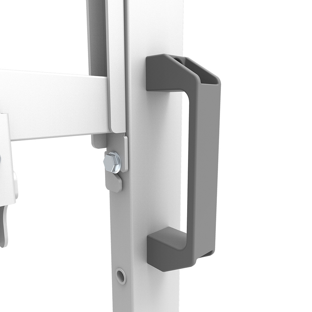 NEOMOUNTS FL50-575WH1 Support au sol mobile pour écran 65-110p - étagère multimédia incluse - installation rapide - TÜV