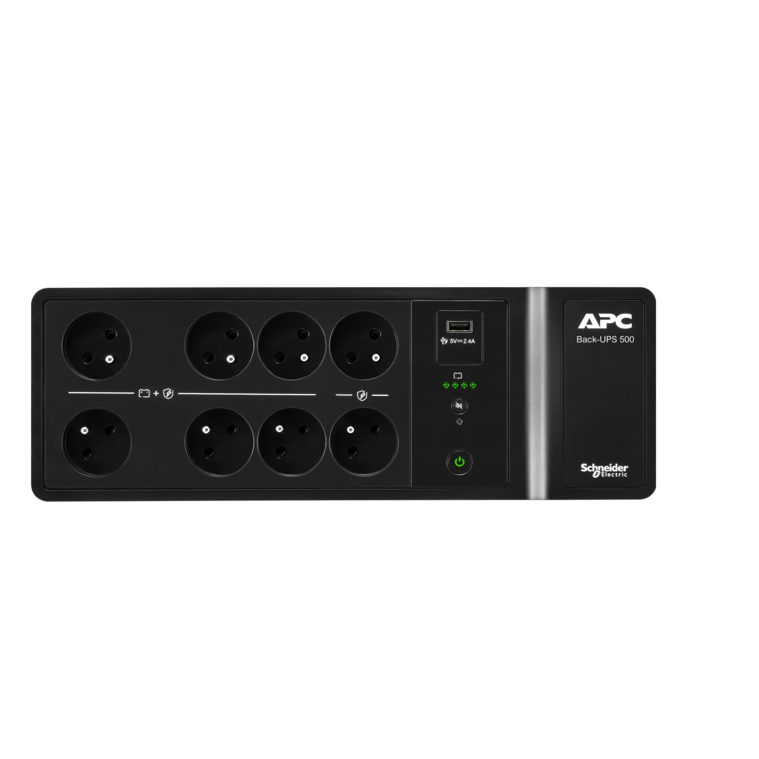 APC Back-UPS 500VA 8 schuko outlets 230V 1 USB charging port