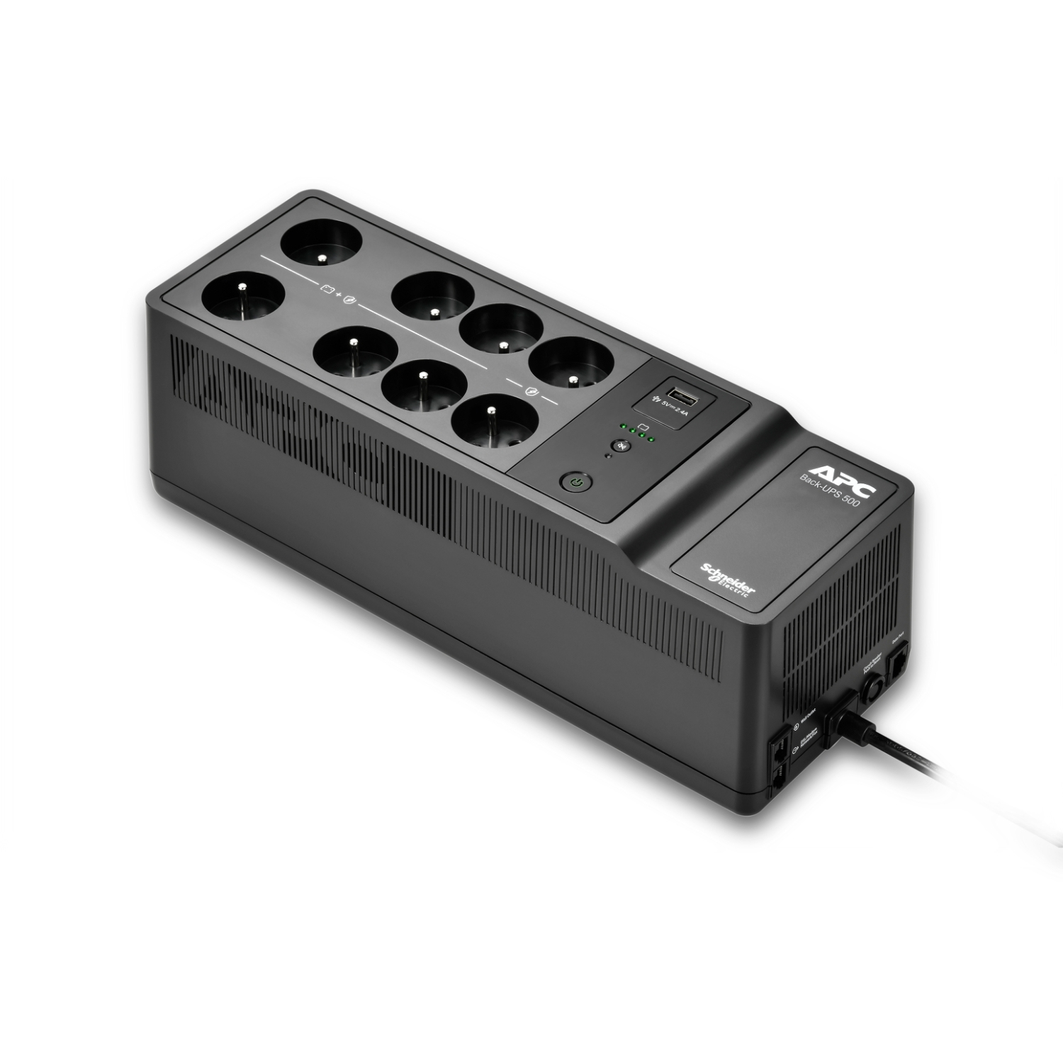 APC Back-UPS 500VA 8 schuko outlets 230V 1 USB charging port