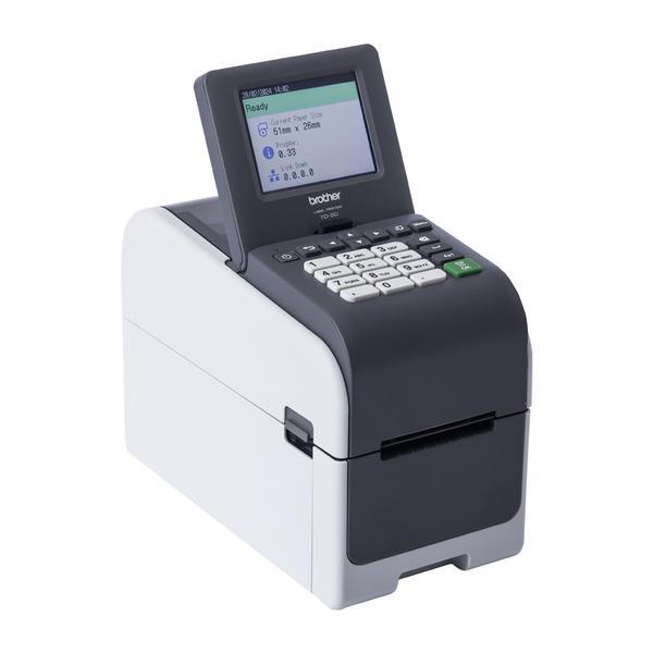 BROTHER 2p label printer USB connection 203dpi Ethernet Possible battery LCD screen Bluetooth Wi-Fi touch screen