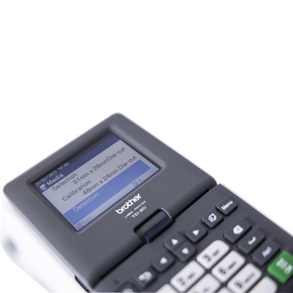BROTHER 2p label printer USB connection 203dpi Ethernet Possible battery LCD screen Bluetooth Wi-Fi touch screen