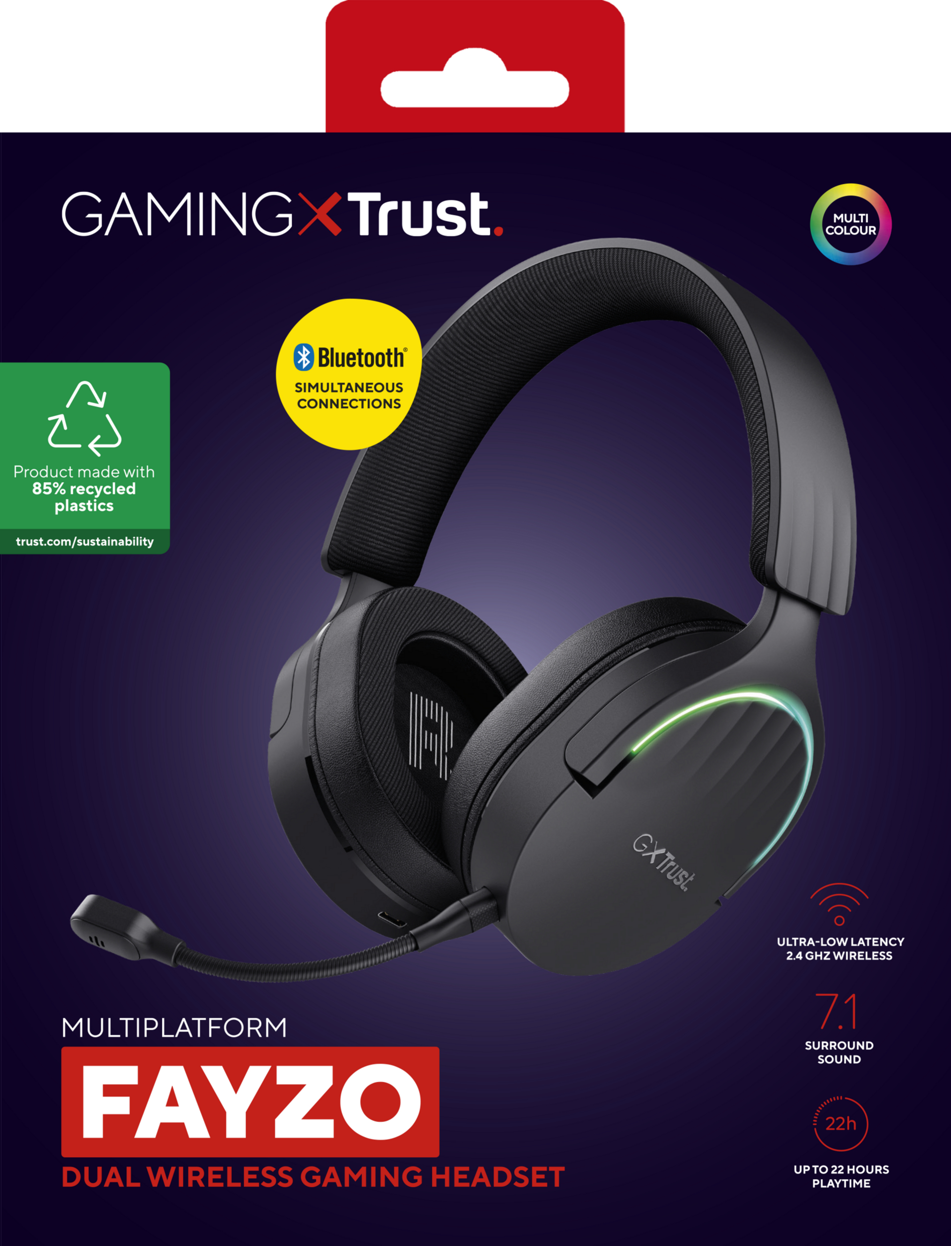 TRUST GXT491 FAYZO Wireless Headset Black