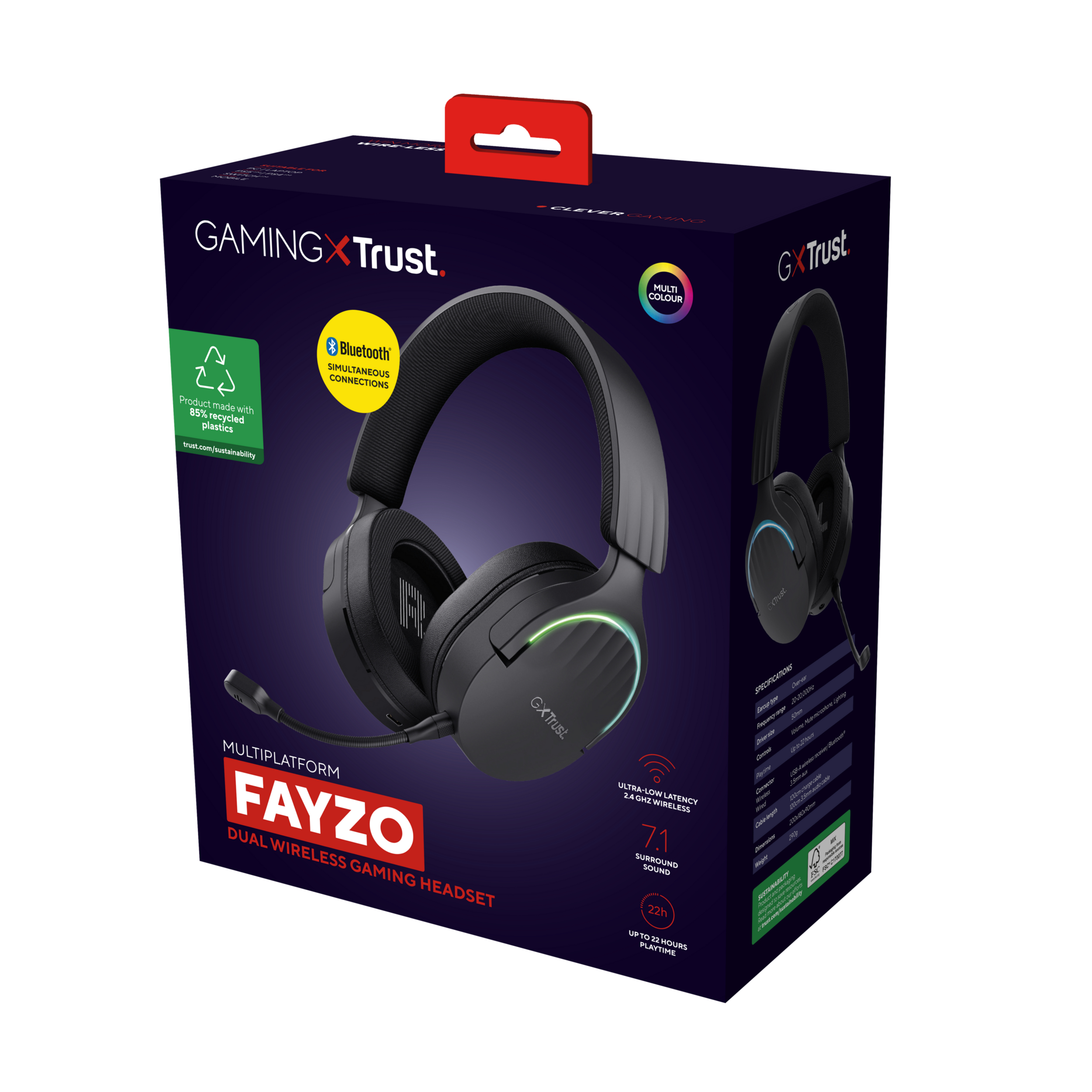 TRUST GXT491 FAYZO Wireless Headset Black