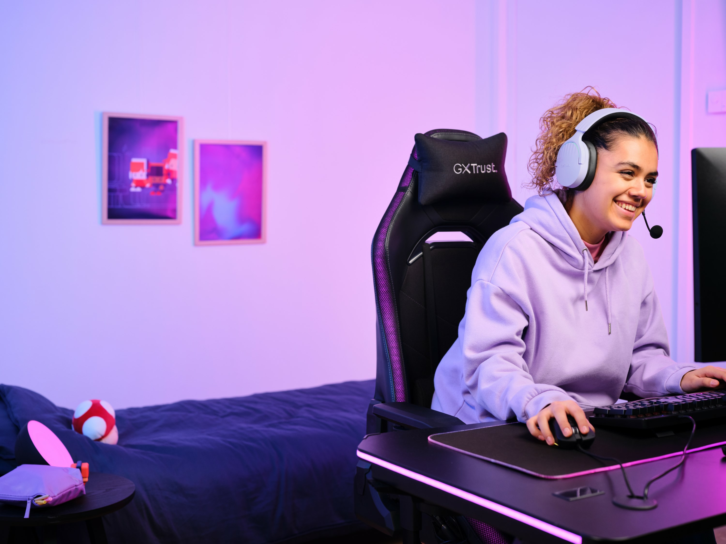 TRUST GXT491P FAYZO Wireless Headset Purple