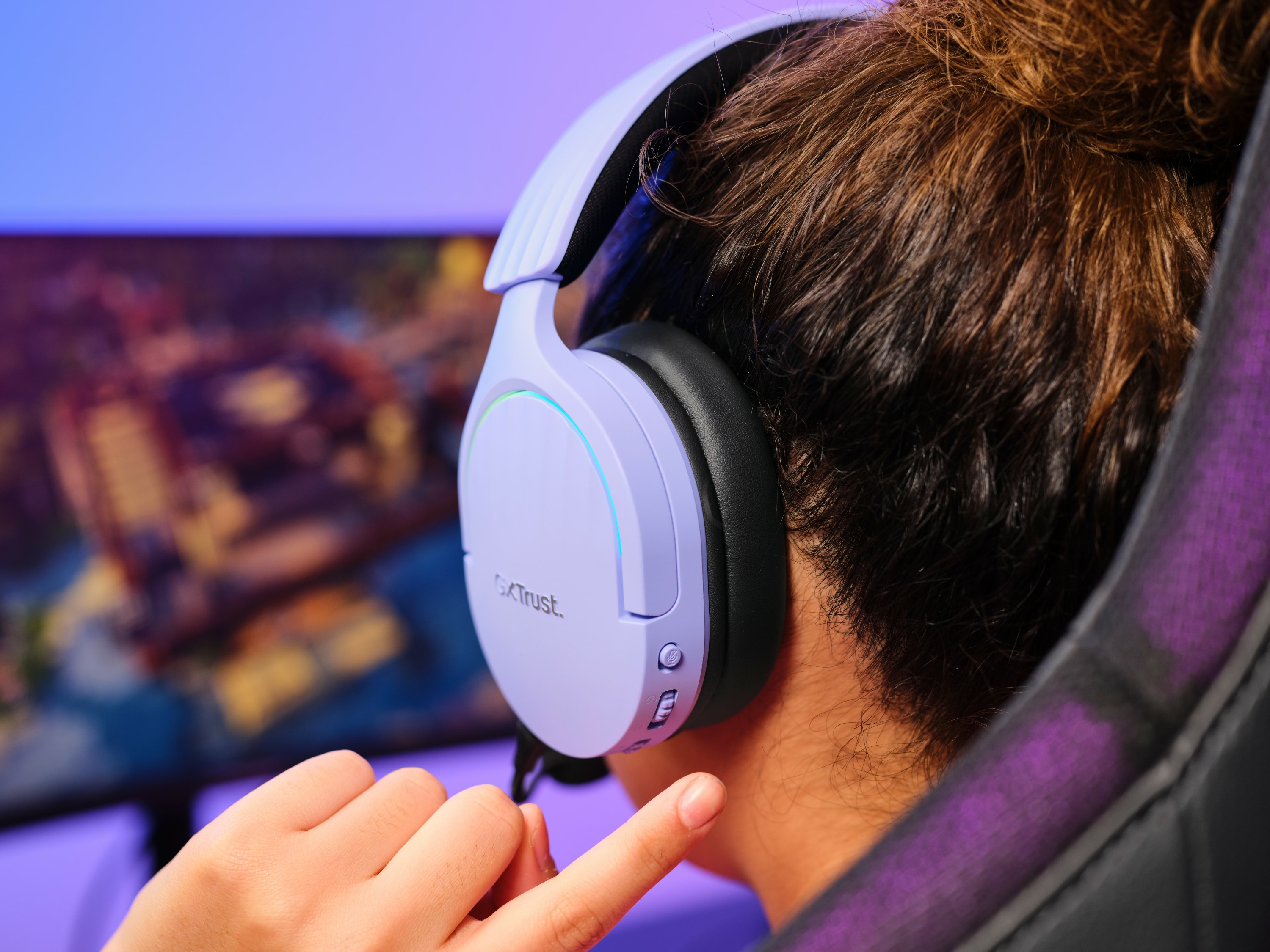 TRUST GXT491P FAYZO Wireless Headset Purple