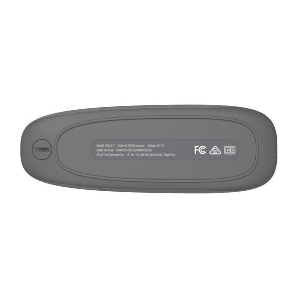 ASUS Cobble USB-C 3.2 Gen 2x1 SSD enclosure SSD case 10Gbps dual M.2 NVMe PCIe and SATA interfaces Grey