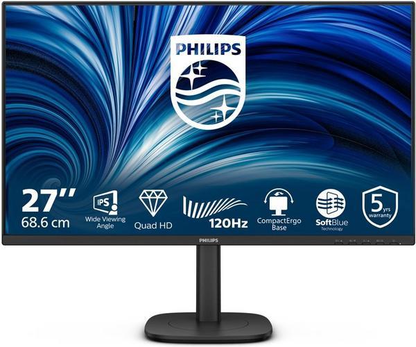 PHILIPS 27p 2560x1440 120Hz IPS Flat H/A 150 MM TUV EyeSafe certified USB HUB SPEAKERS DPx1 HDMIx2 350cd/m2 TCO 10