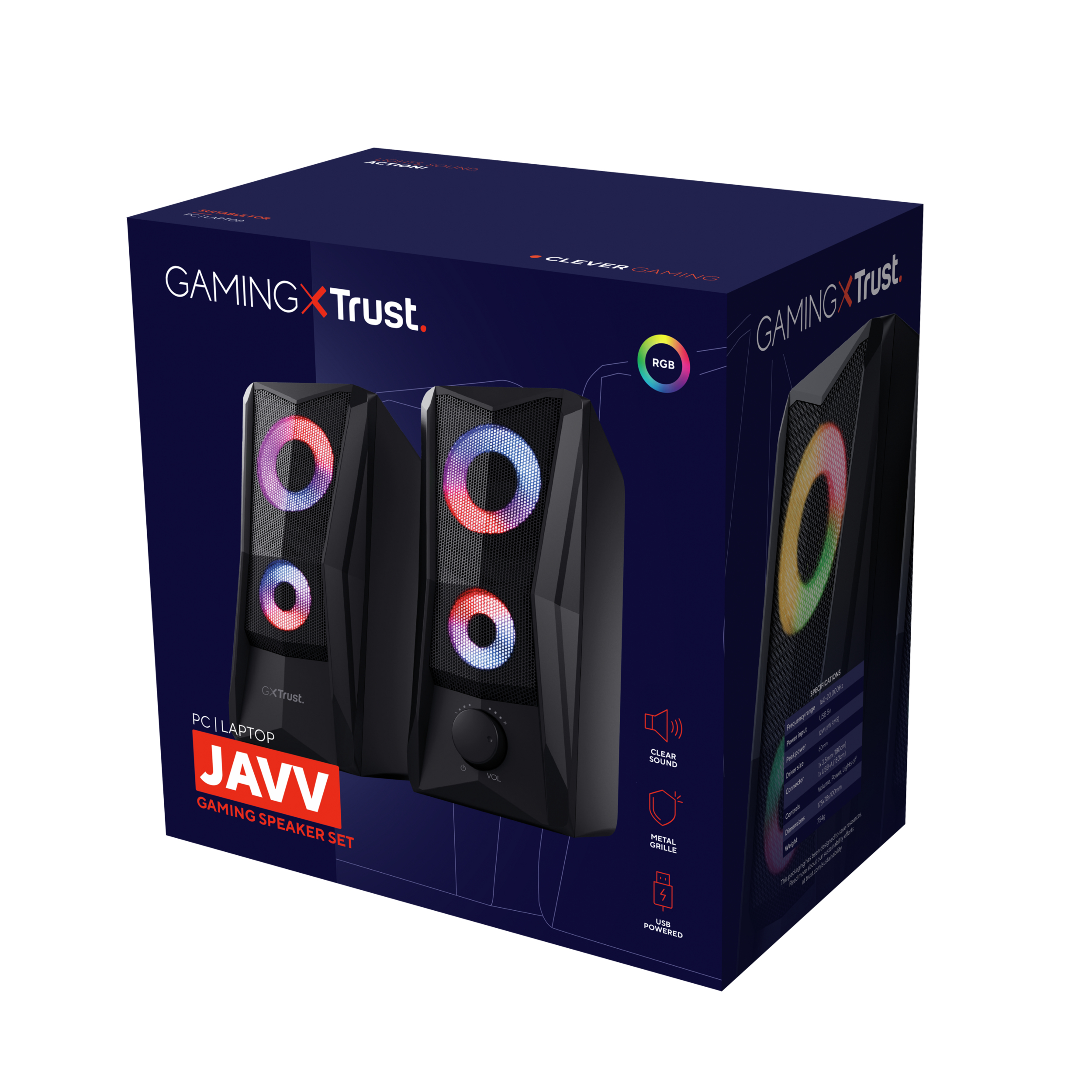 TRUST Gaming Javv 2.0 RGB Speaker System Black