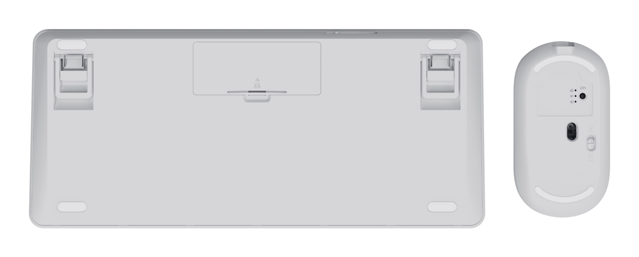 TRUST Lyra Keyboard and Wireless Multi-Device Mouse White AZERTY (FR)