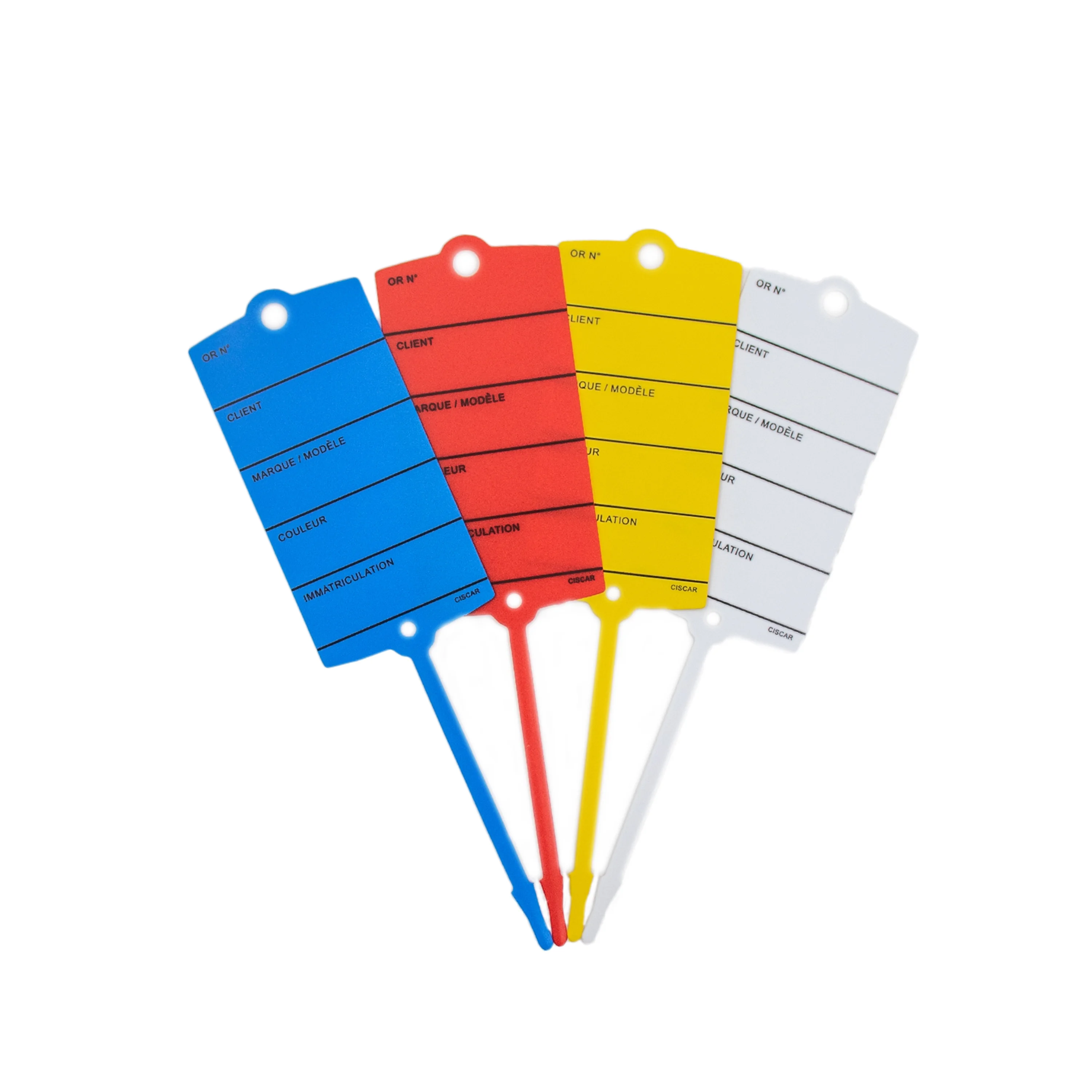 ETIQUETTE PLASTIQUE CLES - AVEC LANGUETTE