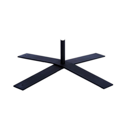 PIED EN CROIX DIMENSIONS 100 X100 CM EN ACIER LAQUE NOIR