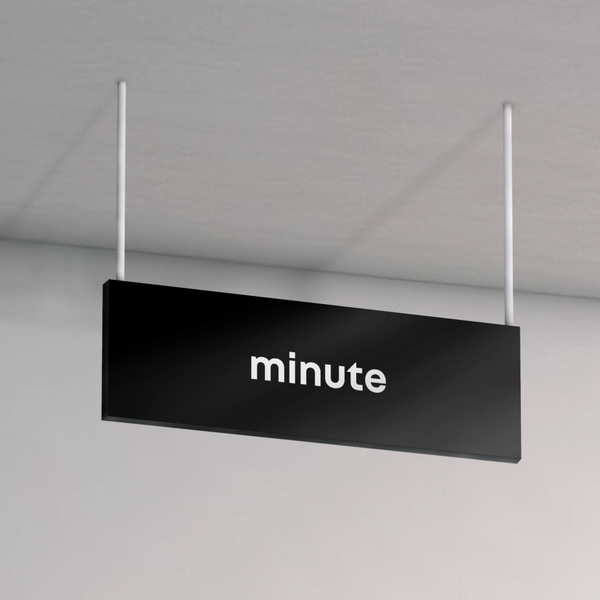 PANNEAU SUSPENDU RECTO SEUL "MINUTE" - 300X1000 MM