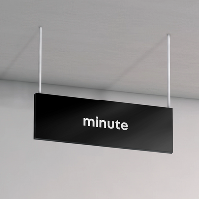 PANNEAU SUSPENDU RECTO SEUL "MINUTE" - 300X1000 MM