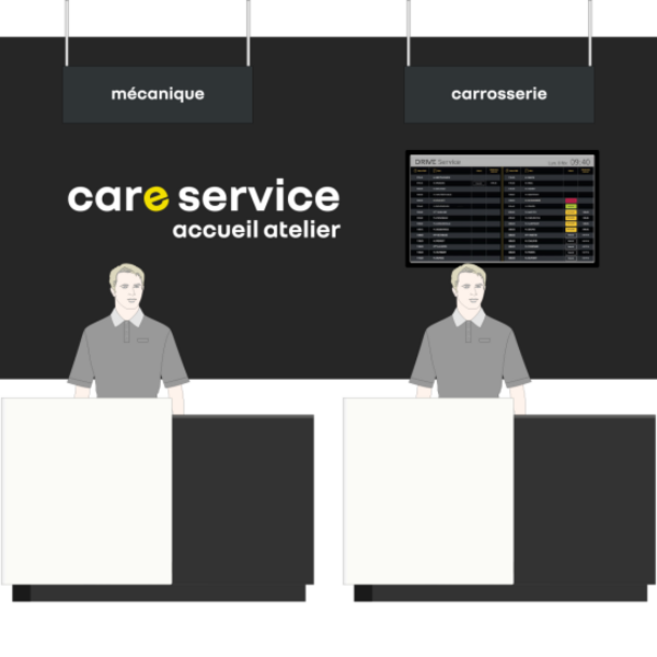 PANNEAU SUSPENDU RECTO SEUL "CARROSSERIE" - 300X1000 MM 