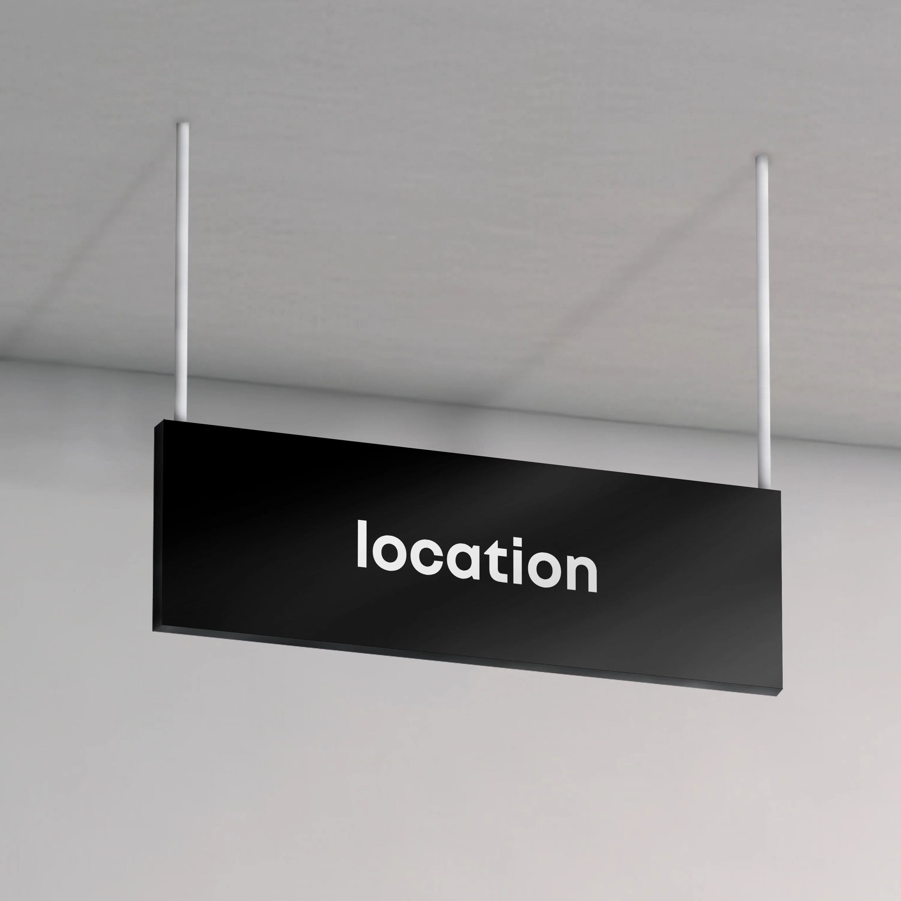 PANNEAU SUSPENDU RECTO SEUL "LOCATION" - 300X1000 MM