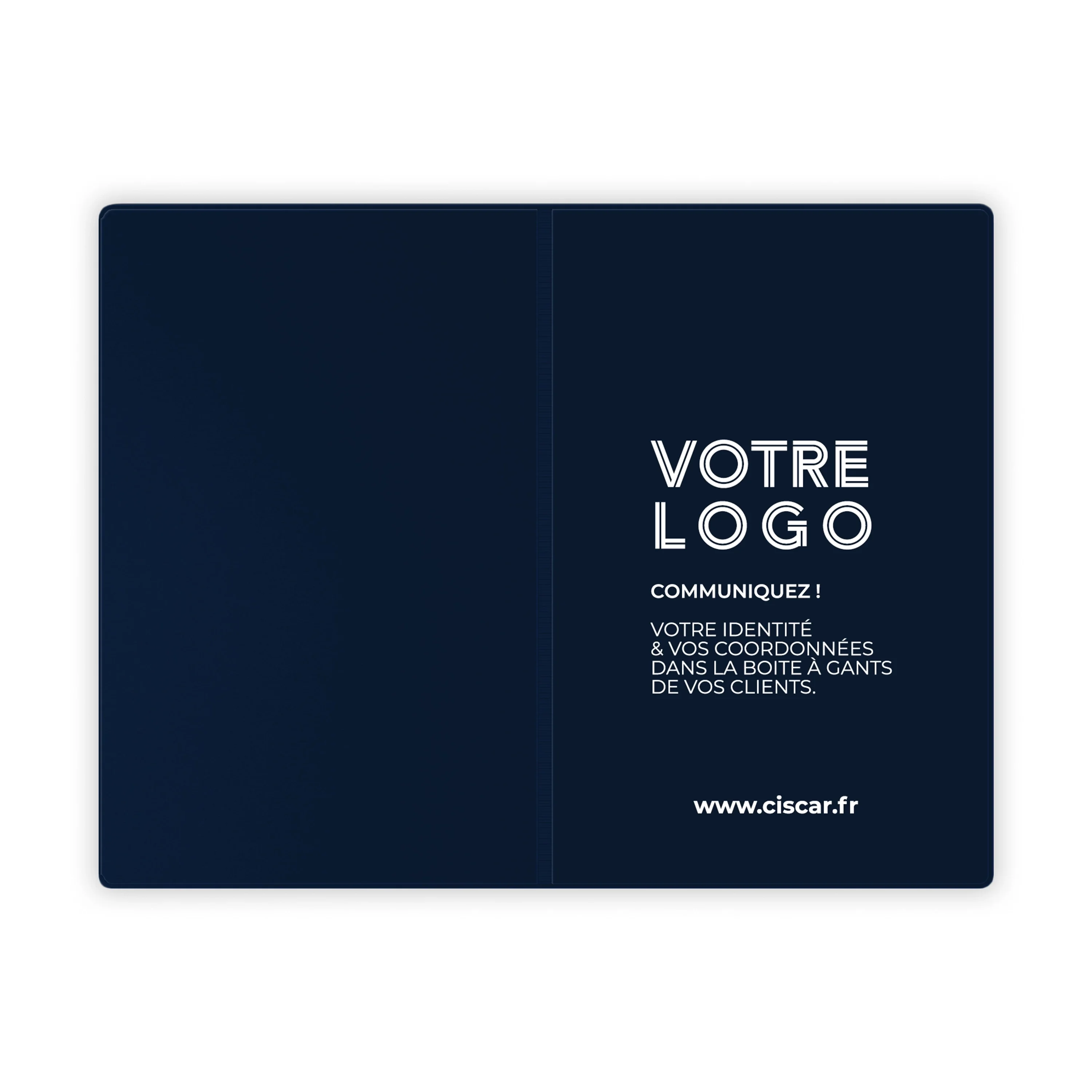 ETUIS CARTE GRISE TRIO GOMME 3 VOLETS - PERSONNALISATION RECTO