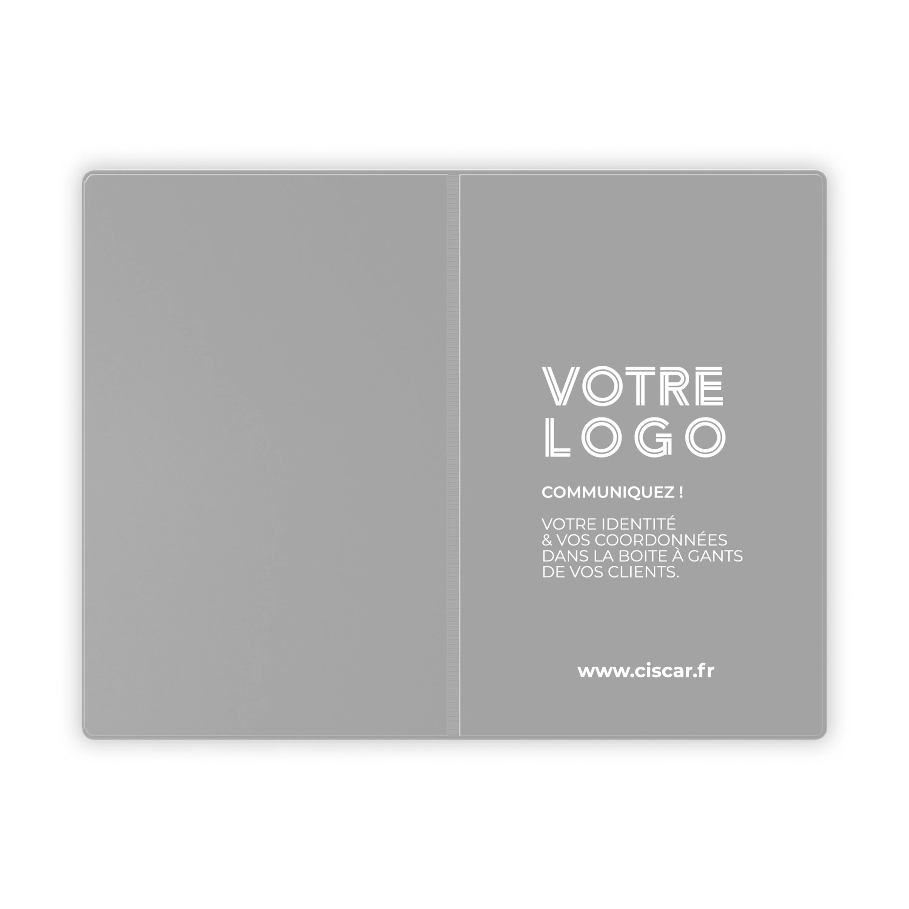 ETUIS CARTE GRISE TRIO GOMME 3 VOLETS - PERSONNALISATION RECTO