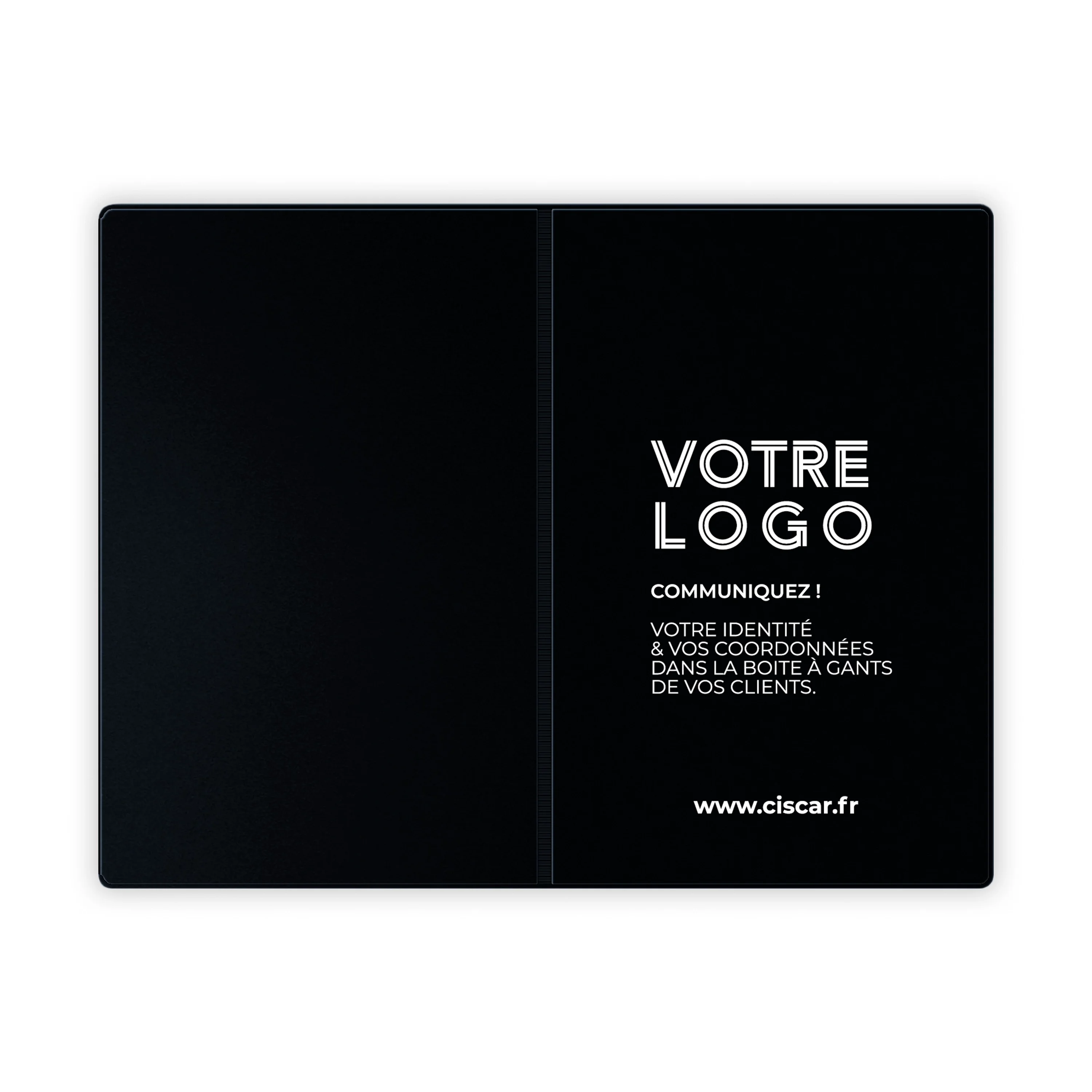 ETUIS CARTE GRISE TRIO GOMME 3 VOLETS - PERSONNALISATION RECTO