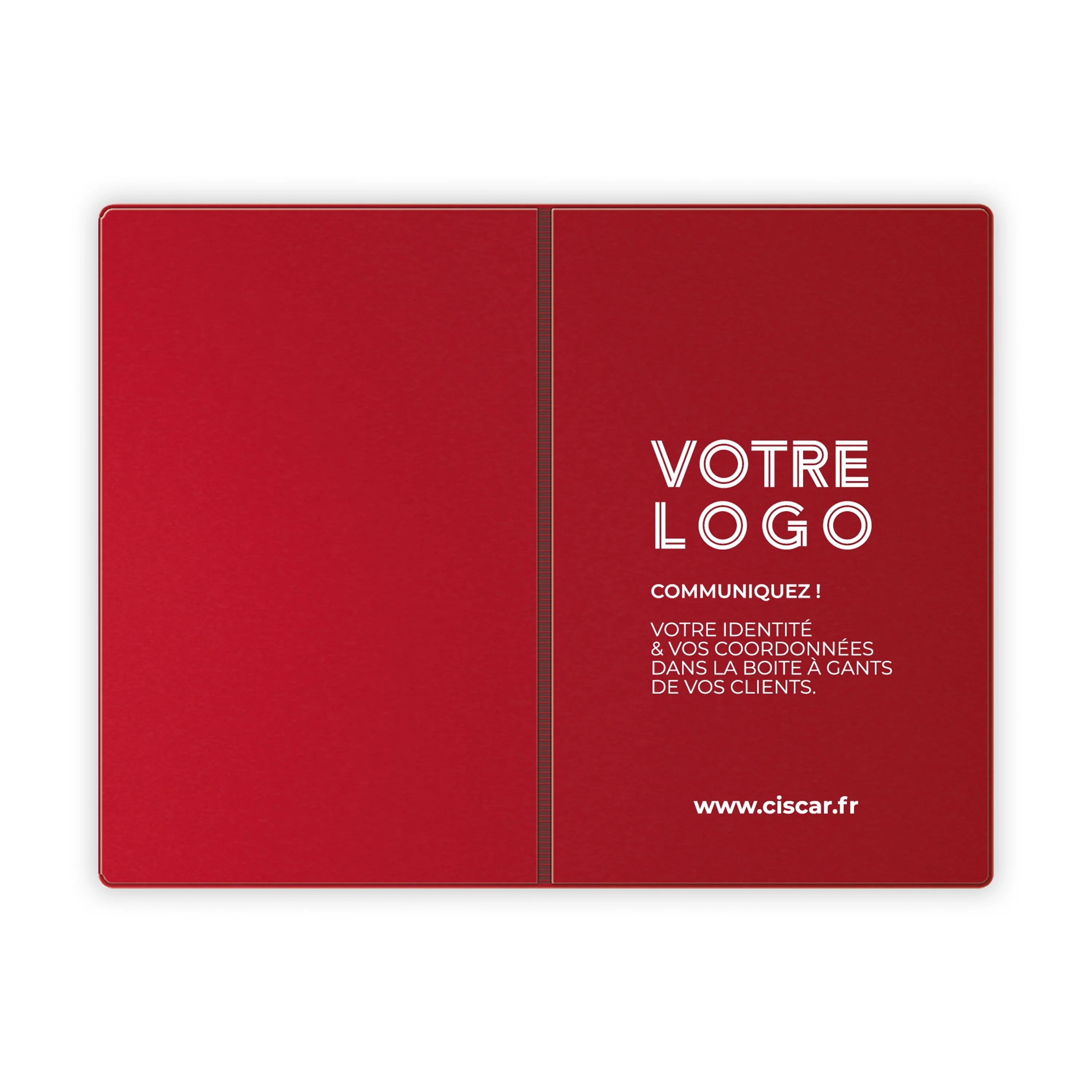 ETUIS CARTE GRISE TRIO GOMME 3 VOLETS - PERSONNALISATION RECTO