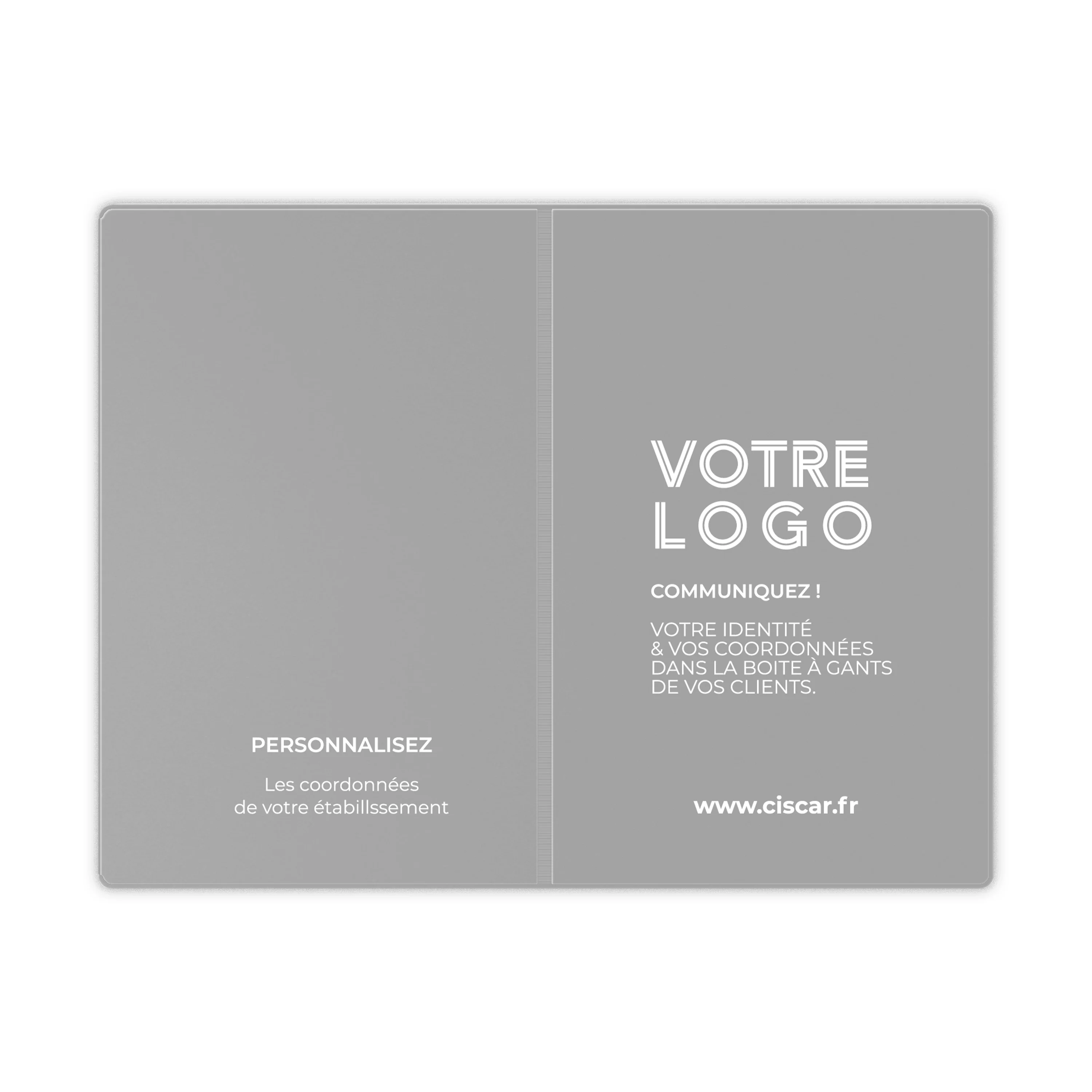 ETUIS CARTE GRISE TRIO GOMME 3 VOLETS - RECTO / VERSO