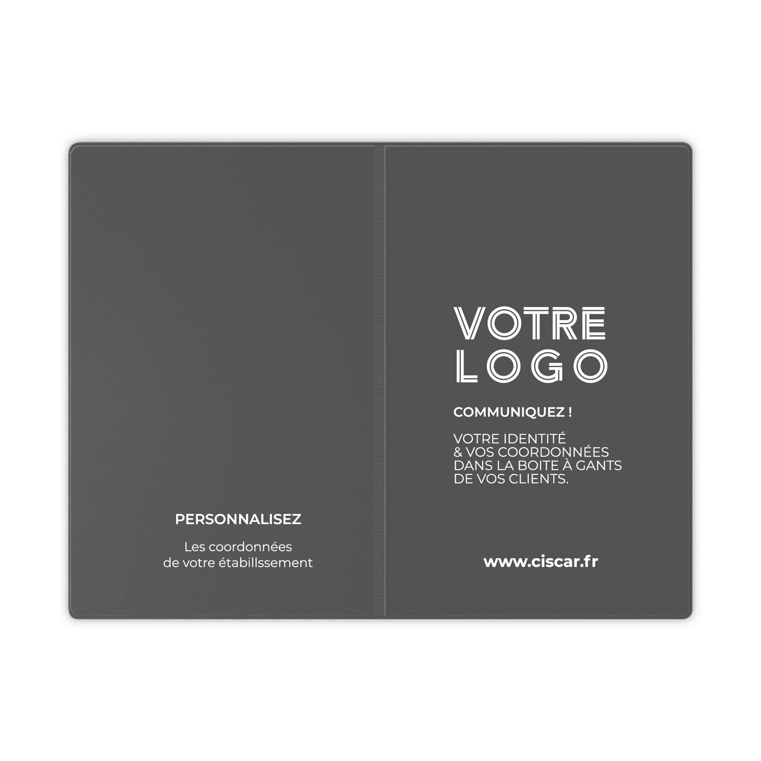 ETUIS CARTE GRISE TRIO GOMME 3 VOLETS - RECTO / VERSO