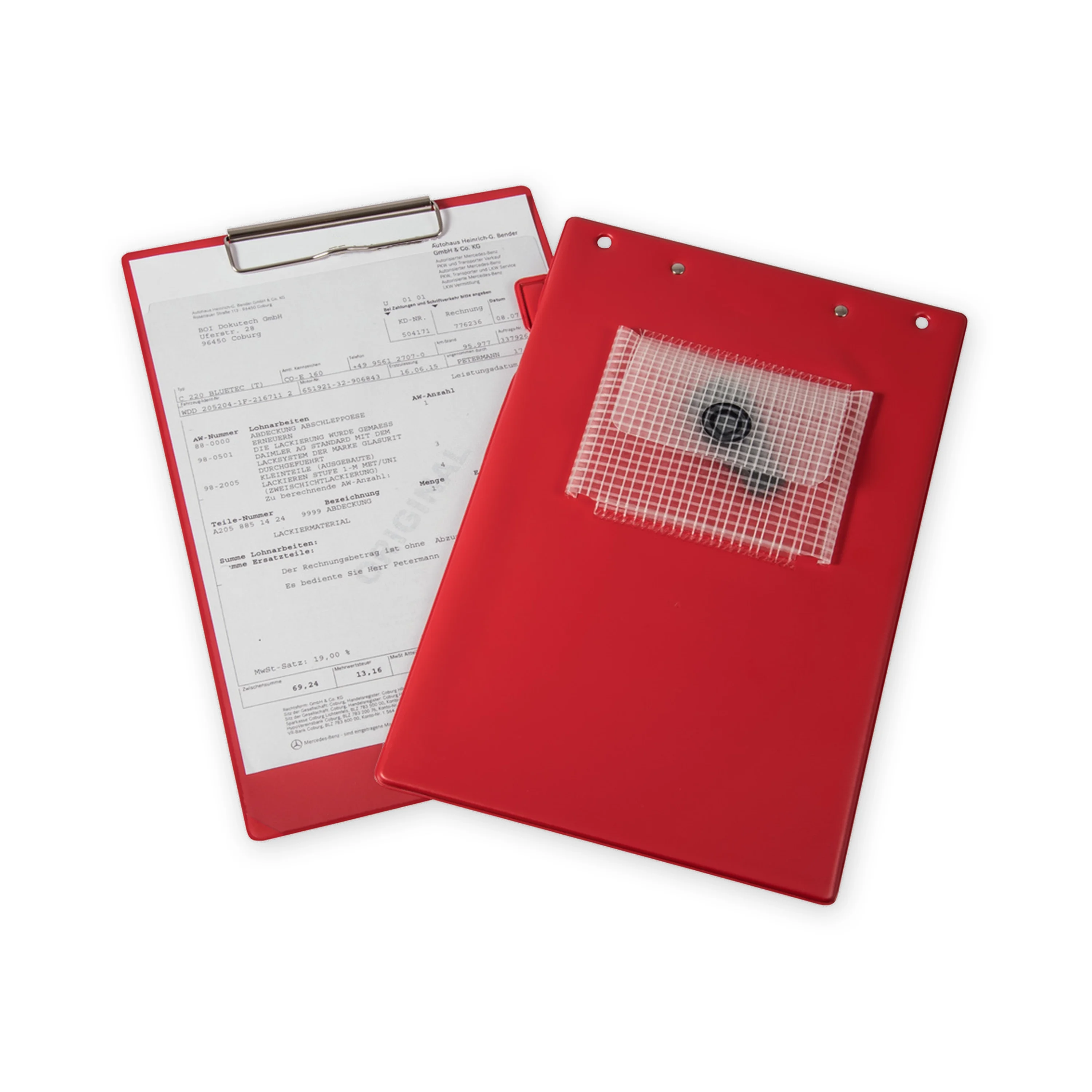 PORTE OR DOCUMENT AVEC PINCE -  LOT DE 10 PIECES