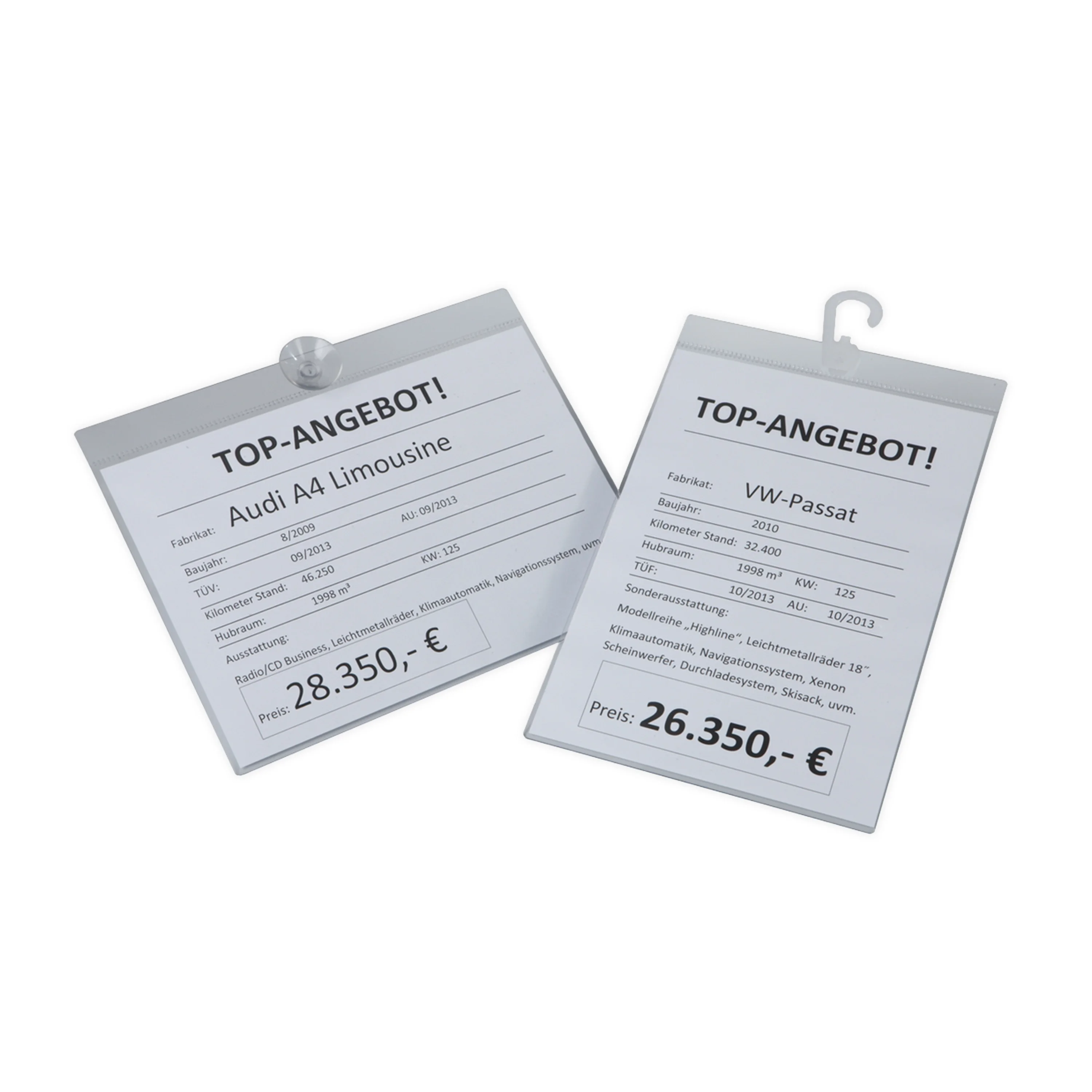 PORTE AFFICHE VERTICAL AVEC VENTOUSE ET CROCHET - LOT DE 5 PIECES 