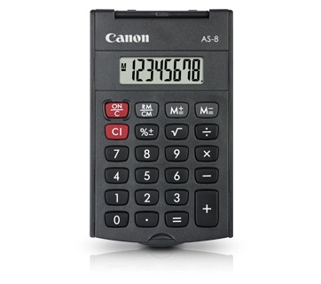 Canon AS-8 - Calculatrice de poche - 8 chiffres - gris foncé