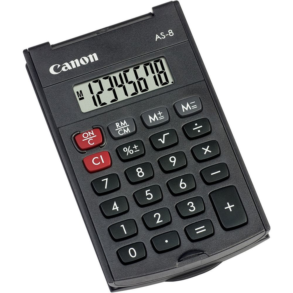 Canon AS-8 - Calculatrice de poche - 8 chiffres - gris foncé