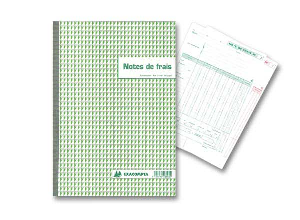 1 Manifold autocopiant imprimé Notes de frais A4- Foliotage 50/2