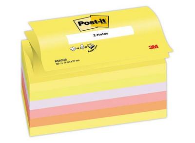 1 Lot de 6 Notes repositionnables ZNotes 76x127 mm néon assortis