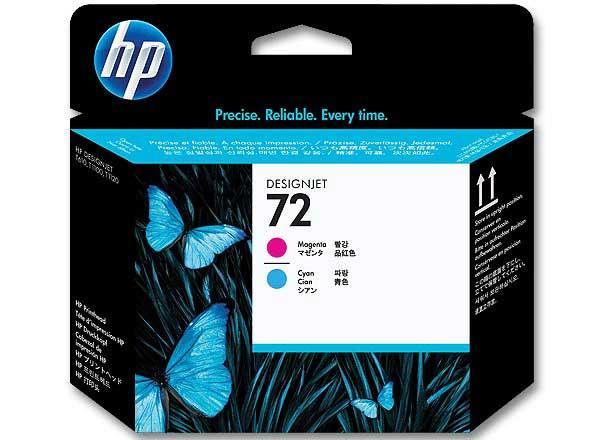 1 HP 72 tête d'impression cyan et magenta C9383A