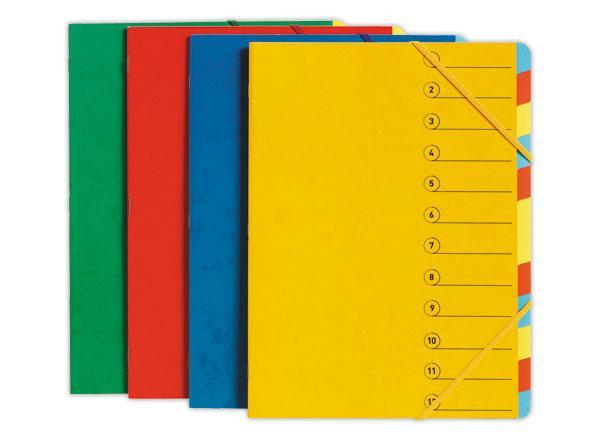 1 Trieur chemise avec élastiques -12  compartiments