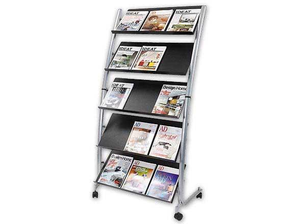 1 Présentoir 5 tablettes 15 documents A4alu