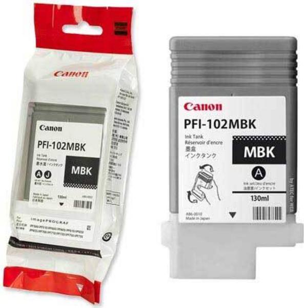 1 Cartouche CANON PFI102MBK noire mat pigmenté