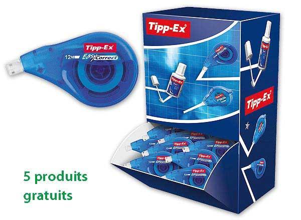 1 Boite de 20 Correcteurs TIPP-EX EASY CORRECT dévidoir 12 m-largeur de bande 4,2 mm