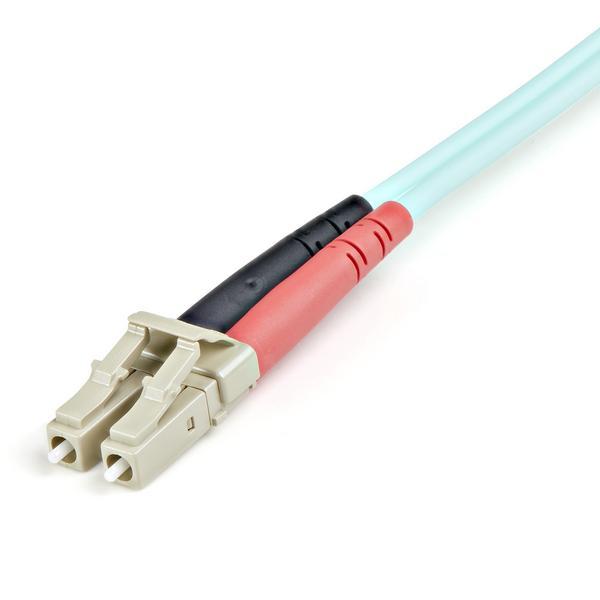 StarTech.com Câble Fibre Optique Multimode de 1m LC/UPC vers LC/UPC OM3 - Cordon de raccordement - LC multi-mode (M) pour LC multi-mode (M) - 1 m - fibre optique - duplex - 50 / 125 microns - turquoise - pour P/N: J9152AST, MASFP10GBSR, SFP10GBLRMST, SFP1