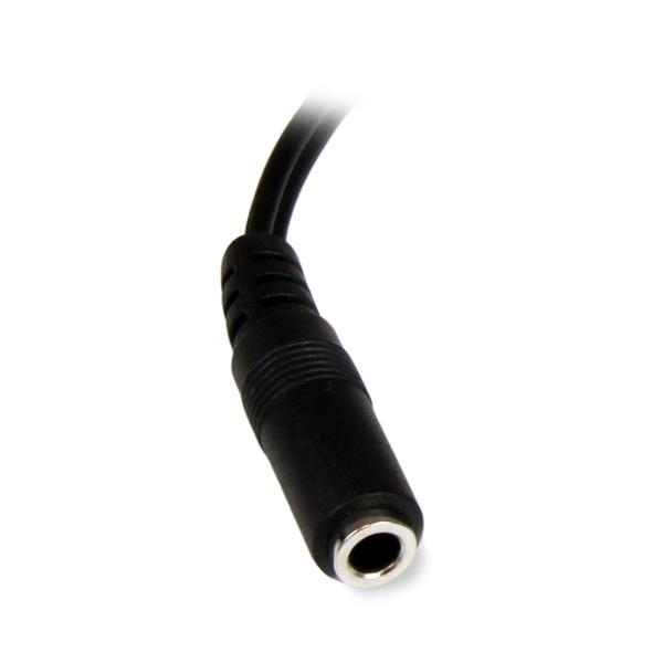 StarTech.com Câble / Cordon en Y Mini-Jack 3,5mm vers 2x RCA de 15 cm - Adaptateur audio Mini-Jack (F) vers 2x Cinch (M) - Câble audio - RCA x 2 mâle pour mini-phone stereo 3.5 mm femelle - 15.24 cm - noir - pour P/N: MU15MMS, MU6MMS