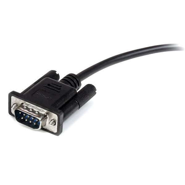 StarTech.com Câble série DB9 RS232 noir en liaison directe 50 cm - M/F - Rallonge de câble série - DB-9 (M) pour DB-9 (F) - 50 cm - noir - pour P/N: 1P3FPC-USB-SERIAL, IC232TTL, ICUSB2321F, ICUSB2324, ICUSB2324I, ICUSB232D, ICUSB232V2