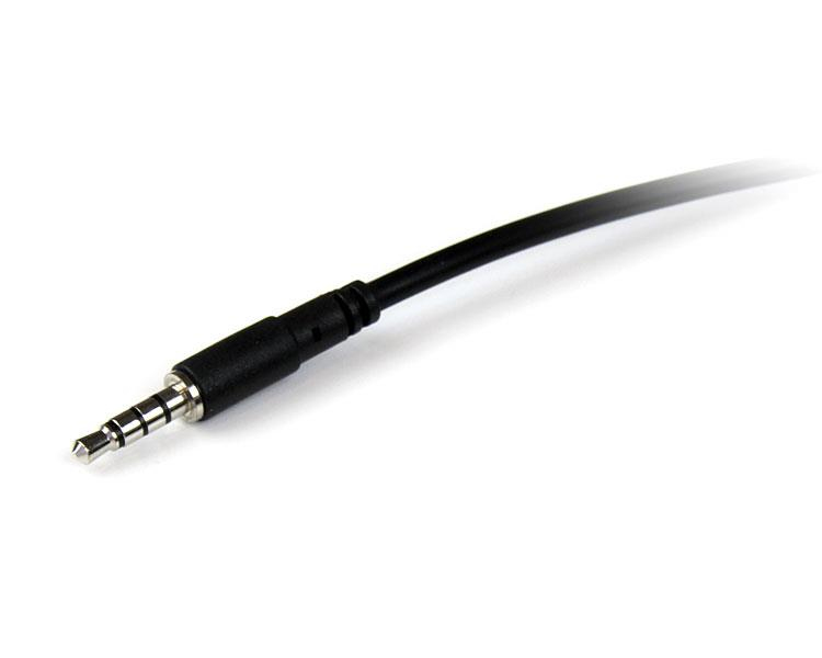 StarTech.com Câble d'extension de casque TRRS 4 positions 3,5 mm de 2 m - M/F - Rallonge pour casque micro - mini jack 4 pôles mâle pour mini jack 4 pôles femelle - 2 m - noir - pour P/N: MUYHSFMM, MUYHSMFF, MUYHSMFFADW, SV211DPUA, SV211DPUA4K, SV211HDUA4