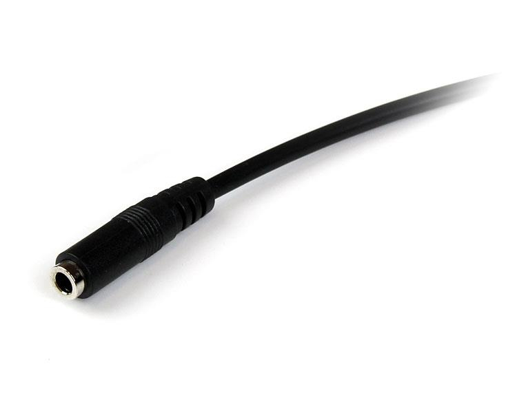 StarTech.com Câble d'extension de casque TRRS 4 positions 3,5 mm de 2 m - M/F - Rallonge pour casque micro - mini jack 4 pôles mâle pour mini jack 4 pôles femelle - 2 m - noir - pour P/N: MUYHSFMM, MUYHSMFF, MUYHSMFFADW, SV211DPUA, SV211DPUA4K, SV211HDUA4