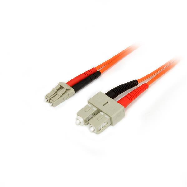 StarTech.com Câble fibre optique duplex multimode 50/125 OM2 de 2 m - LC vers SC - LSZH - Orange - Câble réseau - LC multi-mode (M) pour SC multi-mode (M) - 2 m - fibre optique - duplex - 50 / 125 microns