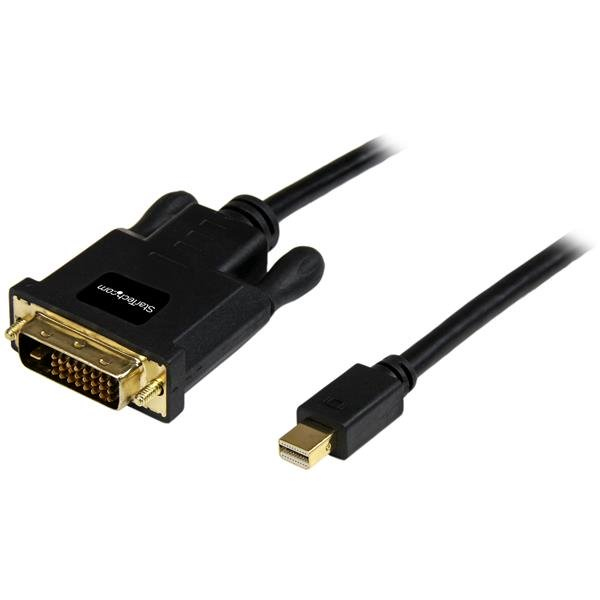 StarTech.com Adaptateur Mini DisplayPort vers DVI - Câble Mini DP / DVI-D Vidéo 1080p jusqu'à 1920x1200 - Noir - 91cm - Câble DisplayPort - Mini DisplayPort (M) pour DVI-D (M) - 91.44 cm - vis moletées - noir