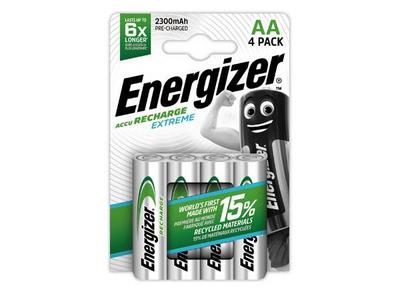 1 Blister de 4 Piles rechargeables ENERGIZER Extreme HR6 (AA)