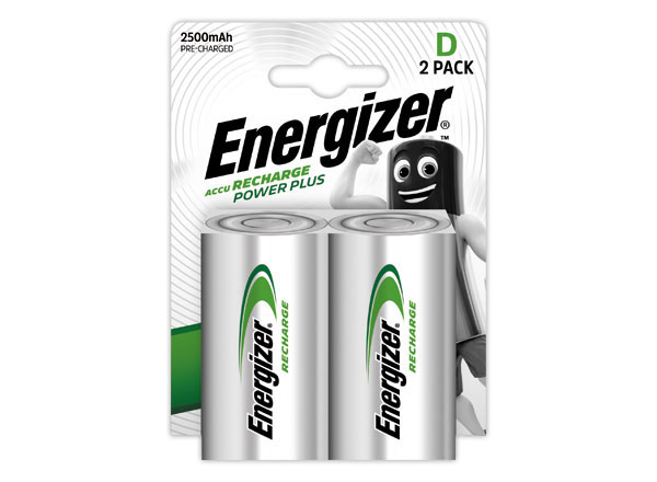 1 Blister de 2 Piles rechargeables ENERGIZER Power Plus HR20 (D)
