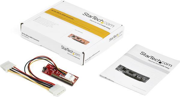 StarTech.com Adaptateur convertisseur IDE 40 pin PATA vers SATA pour DD / SSD 2.5" ou 3.5" et graveur optique 5.25" - IDE vers SATA - Contrôleur de stockage - 1 Canal - SATA 1.5Gb/s - Ultra ATA/133